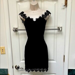 Windsor Black Lace Mini Dress